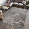 8' x 11' Brown Abstract Polypropylene Area Rug