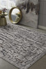 8' x 11' Grey Machine Woven Abstract Indoor Polyester Area Rug