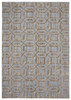 8' x 11' Blue Taupe and Ivory Floral Distressed Stain Resistant Area Rug