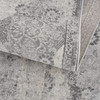 8' x 11' Gray Distressed Trellis Pattern Area Rug