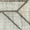 8' x 11' Gray and Ivory Geometric Power Loom Area Rug