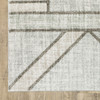 8' x 11' Gray and Ivory Geometric Power Loom Area Rug
