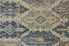 8' x 11' Green Blue and Ivory Abstract Power Loom Distressed Stain Resistant Area Rug