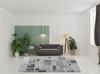 8' x 11' Grey Geometric Area Rug