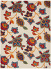 8' x 11' Multicolor Floral Stain Resistant Non Skid Polypropylene Area Rug