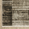 8' x 11' Beige Charcoal Brown Grey Tan Gold and Blue Geometric Power Loom Area Rug