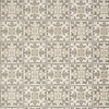 8' x 11' Ivory and Grey Fleur De Lis Stain Resistant Non Skid Area Rug