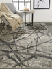 8' x 11' Taupe Gray and Ivory Abstract Stain Resistant Area Rug