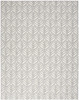 8' x 11' Grey Floral Stain Resistant Non Skid Area Rug