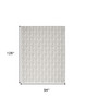 8' x 11' Grey Floral Stain Resistant Non Skid Area Rug