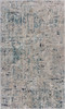 8' x 11' Gray Blue Taupe and Cream Abstract Distressed Stain Resistant Area Rug