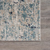 8' x 11' Gray Blue Taupe and Cream Abstract Distressed Stain Resistant Area Rug