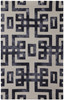 8' x 11' Ivory and Black Wool Tufted Handmade Area Rug