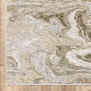 8' x 11' Ivory Tan Beige Grey and Brown Abstract Power Loom Stain Resistant Area Rug