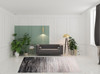8' x 11' Black and Dark Gray Abstract Stain Resistant Area Rug