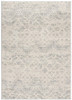 8' x 11' Ivory Distressed Ikat Pattern Area Rug