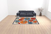 8' x 11' Multicolor Floral Stain Resistant Non Skid Area Rug