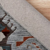 4' Round Terracotta Tribal Area Rug