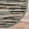 4' Round Brown and Gray Camouflage Area Rug