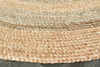 4' Two Toned Natural Jute Area Rug