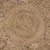 4' Natural Bloom Boutique Round Jute Rug