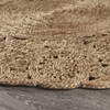 4' Natural Bloom Boutique Round Jute Rug