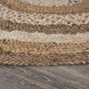4' Multicolored Concentric Boutique Round Jute Rug