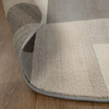 5' Round Grey-Brown Round Patchwork Power Loom Stain Resistant Area Rug