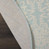 5' Aqua Round Floral Power Loom Area Rug