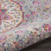 5' Pink and Gray Round Power Loom Area Rug