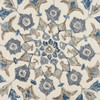 6' Round Blue Floral Oasis Area Rug
