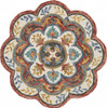 6' Red Round Wool Hand Hooked Handmade Area Rug