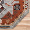 6' Round Terracotta Tribal Area Rug