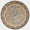 6' Grey Mocha Hand Tufted Traditional Round Indoor Area Rug