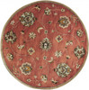 6' Sienna Orange Hand Tufted Traditional Round Area Rug