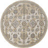 6' Round Polyester Red Area Rug