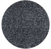 6' Round Black Heather Plain Indoor Area Rug