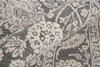 6' Taupe and Ivory Round Floral Power Loom Area Rug