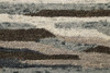 6' Gray and Brown Round Wool Hand Tufted Area Rug