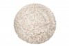 6' x 6' Ombre Tan Round Faux Fur Washable Non Skid Area Rug