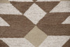 6' Brown and Ivory Round Wool Hand Tufted Area Rug