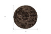 6' x 6' Chocolate Round Faux Fur Washable Non Skid Area Rug