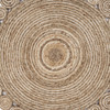 6' Bleached and Natural Spiral Boutique Jute Rug