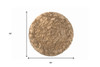 6' x 6' Tan Round Faux Fur Washable Non Skid Area Rug