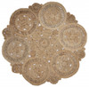 6' Natural Round Hand Braided Area Rug