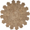 6' Dazzling Concentric Natural Boutique Jute Rug