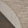 6' Beige Round Power Loom Area Rug