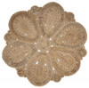 6' Floral Doily Natural Jute Area Rug