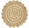 6' Sunshine Golden Natural Jute Area Rug