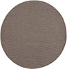 6' Brown Round Power Loom Area Rug